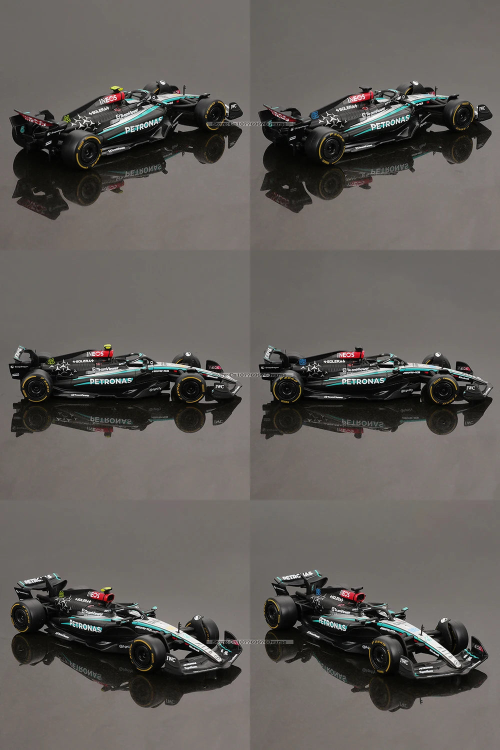 Bburago 1:43 Mercedes-AMG Petronas F1 Team W15 2024 #44 Hamilton #63 George Russell Alloy Car Die Cast Model Toy Collectible