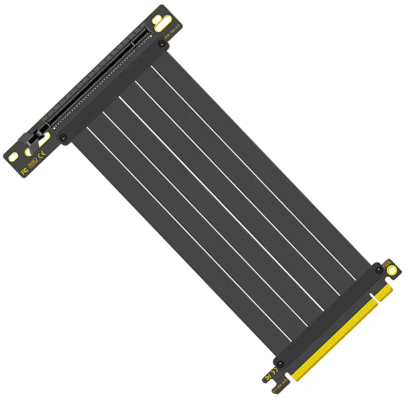 TEUCER PCI-E 4.0 X16 Riser Cable Video Card EMI Shielded High-Speed Flexible Extender PCI Express Gen 4 GPU Extension Cord