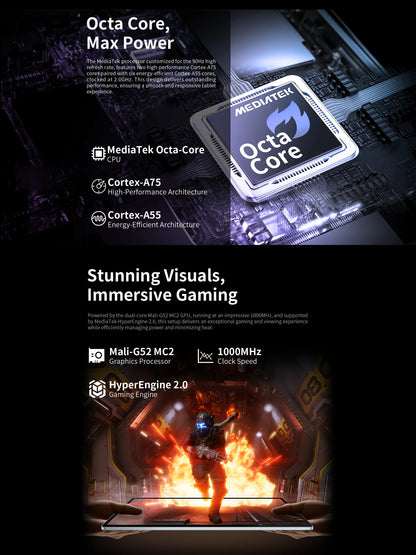 【World Premiere】Teclast T60 Plus 12" 90Hz 2K Display Android 14 L1 MTK Helio G88 6GB/128GB 8000mAh Battery 4G LTE Global Version