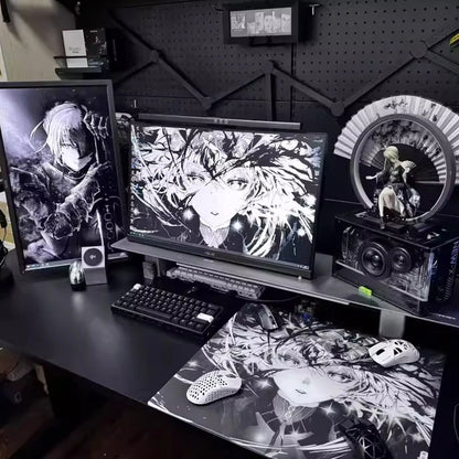 Wallhack Sp-005 Awake Sora Glass Mouse Pad 450x400MM Large Size E-sports Gaming Desk Pad Photovoltaic Glass Mouse Pad Customized