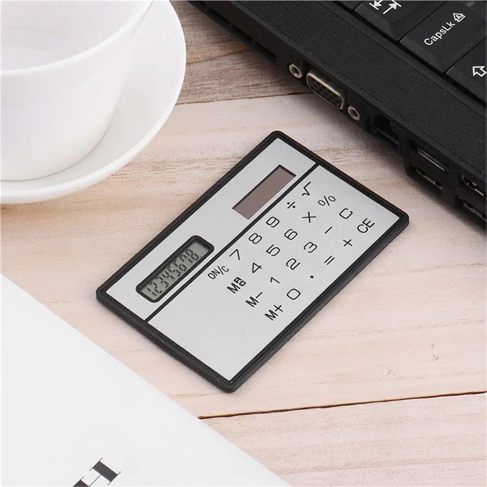 with Touch Screen Credit Card Design Mini Size Portable Slim Computer Solar 8 Digit Calculator Slim Solar Calculator