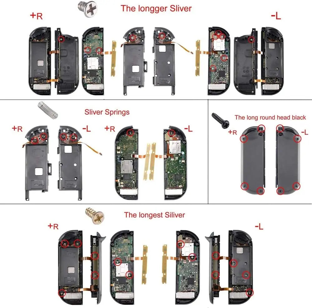 eXtremeRate Full Set Buttons with Tools for NS Switch & OLED JoyCon, Soft Touch ABXY SR SL L R ZR ZL Trigger - White