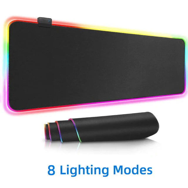 RGB LED Light Gaming Mousepad Waterproof Large Mouse Pad Gamer Mouse Carpet Big Mause Keyboard Pad PC Desk Play Mat with Backlit