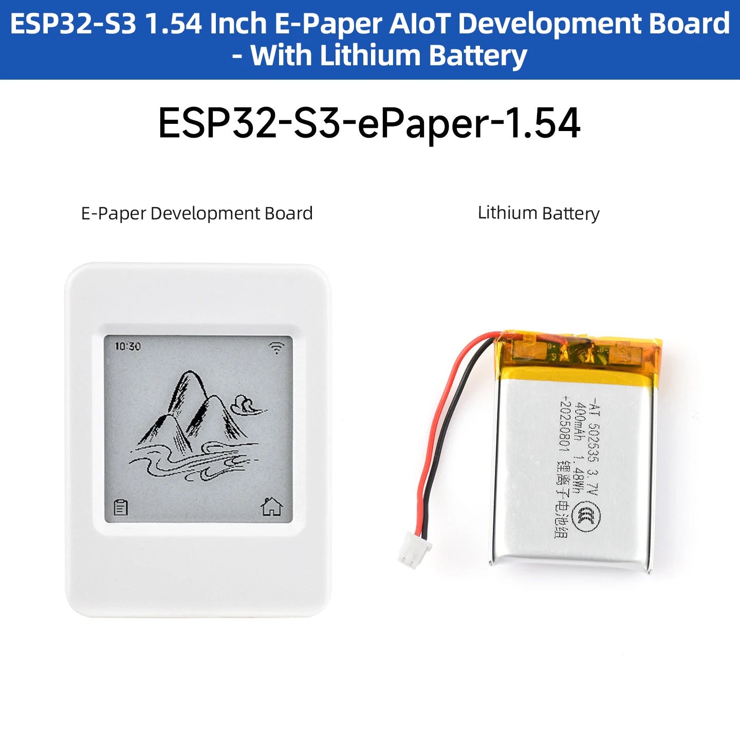 ESP32-S3 1.54 Inch e-Paper AIoT Development Board 200×200 Support Wi-Fi & BLE For Xiaozhi Deepseek