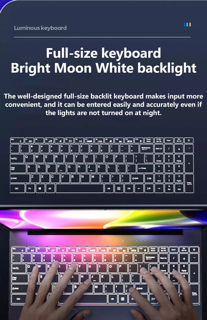 AKPAD 11th Gen Intel Celeron N5095 Laptop  Windows10/11, Max 32GB RAM,128gb- 2TB SSD, 2.4G/5G WiFi, BT, Girlish style Pink Keybd