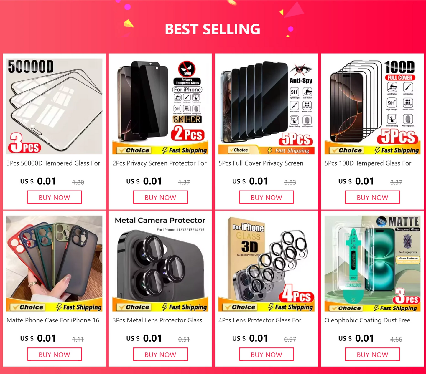 5Pcs Full Cover Privacy Screen Protector For iPhone 16 11 12 13 14 Pro Max Mini 8K Anti-spy Glass For iPhone 15 17 PRO XR XS MAX