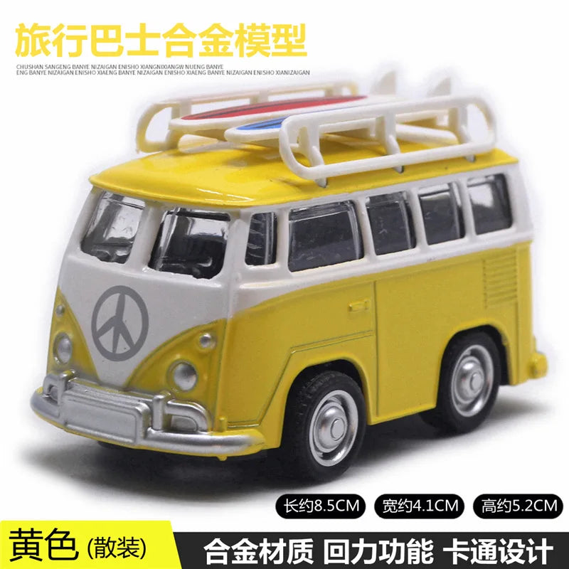 Cute Diecast Alloy Metal Car Bus Motor Tricycle Motorcycle Taxi Model Toy Children Birthday Gift