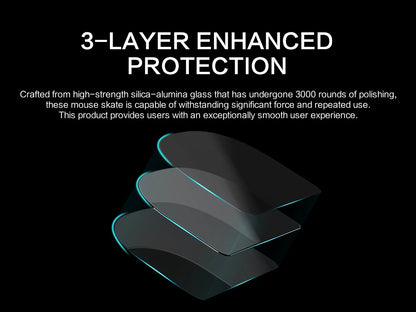 Mouse Skates Feet Curved Edges Glass Mouse Feet for Logitech G PRO X SUPERLIGHT 2 DEX Mouse Glides Gaming Mouse Feet Replacement