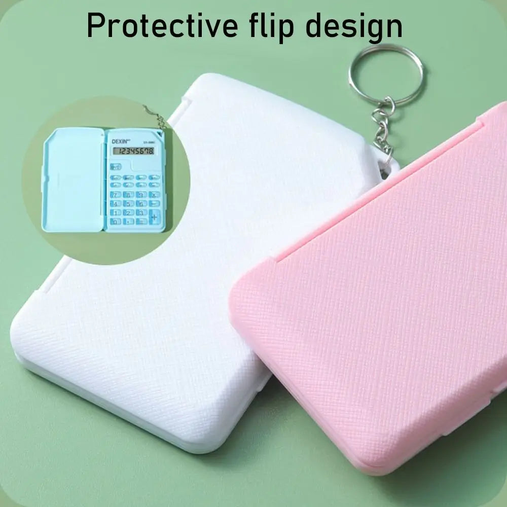 Flip Cover Calculator Mini Portable Math Calculator For Office Accounting School Students