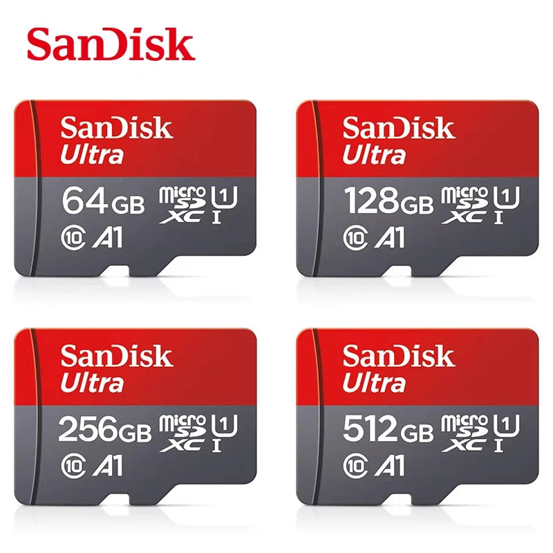 Sandisk Original Memory Card 512GB 256GB 128GB 64GB 32GB TF Micro SD Class A1-10 UHS-1 Flash Memory Microsd