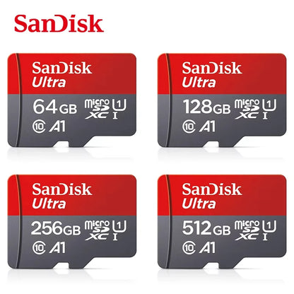 Sandisk Original Memory Card 512GB 256GB 128GB 64GB 32GB TF Micro SD Class A1-10 UHS-1 Flash Memory Microsd