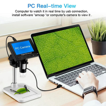 Elikliv DM4S 4.3 Inch LCD Digital Microscope 1000X LED 1080P Video Camera Microscope For Electronics Soldering Phone Repair Coin