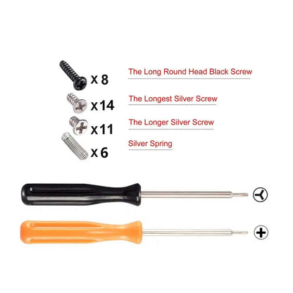 eXtremeRate Full Set Buttons with Tools for NS Switch & OLED JoyCon, Soft Touch ABXY SR SL L R ZR ZL Trigger - White
