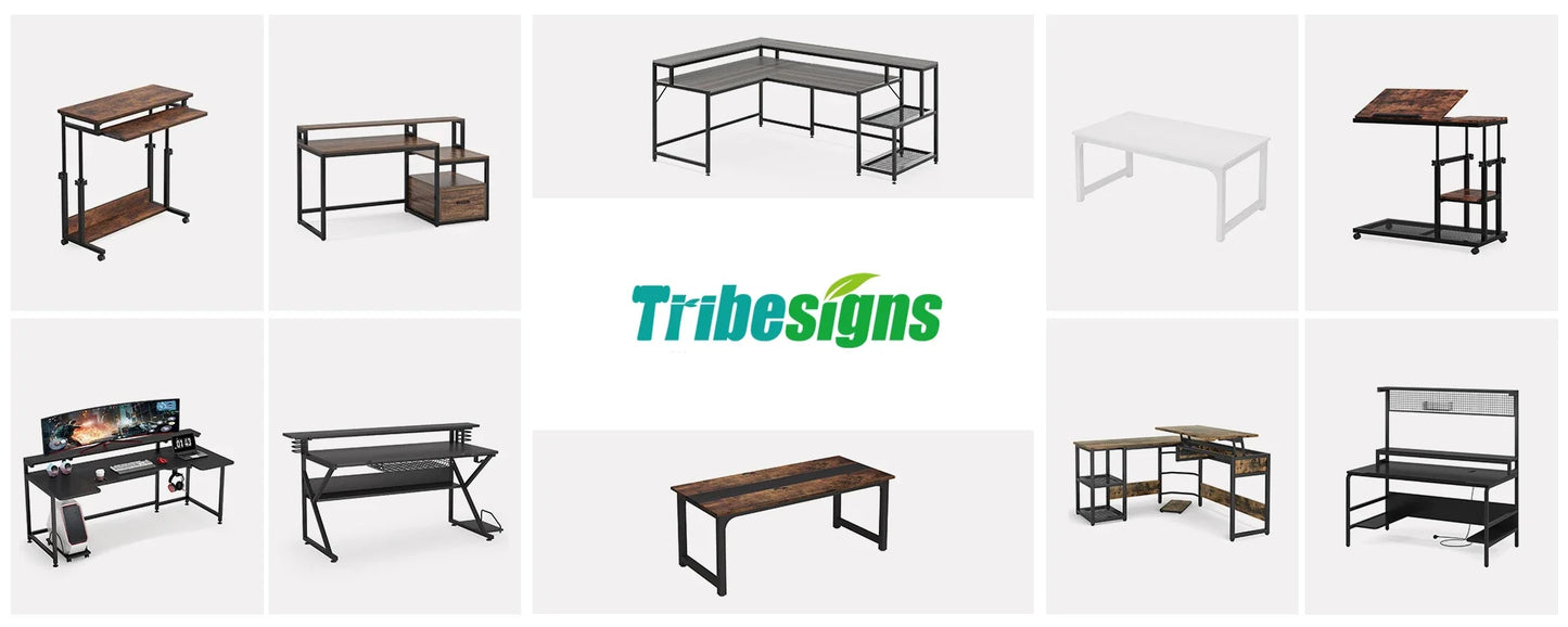 Tribesigns Modern Computer Desk 70.8 inch Large Executive Office Desk Study Writing Desk Workstation Computer Table