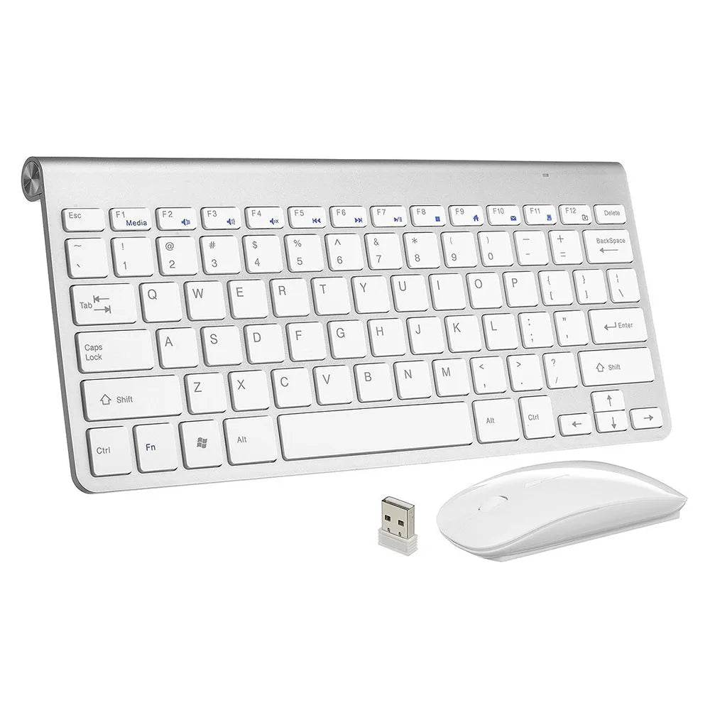2.4Ghz Ultra-Thin Wireless Keyboard And Mouse Combo With USB Receiver Mouse Keyboard Set For Apple PC WindowsXP/7/8/10