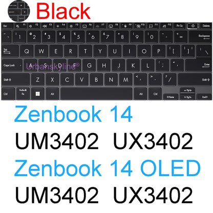 Keyboard Cover for ASUS Zenbook 14 Flip 14X OLED Pro UX3406 UX3405 UX3404 UX3402 UM3402 UP3404 Q425 Silicone Protector Skin Case