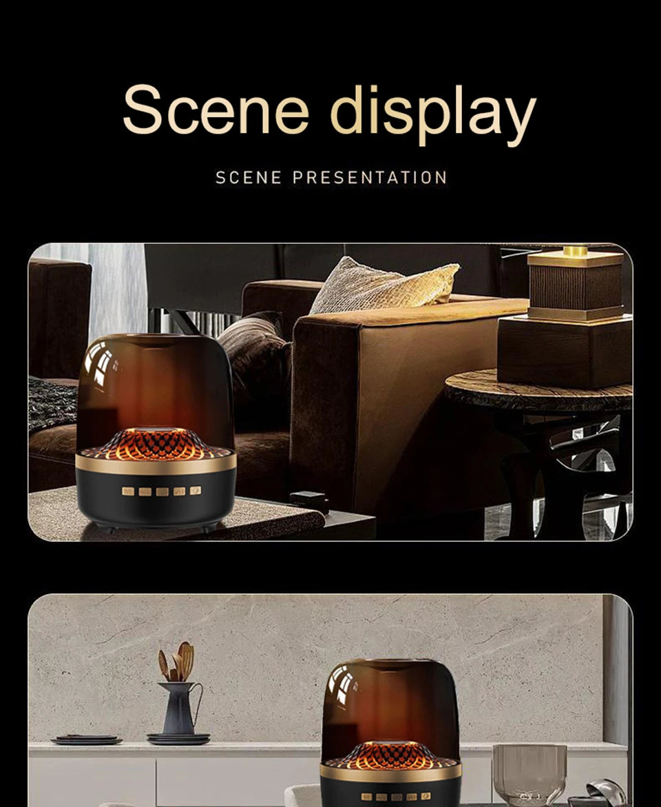 5th Glass Bluetooth Speaker Subwoofer Colorful Home High Volume Wireless Smart Computer Speaker ﻿Electronics Desk Accessories