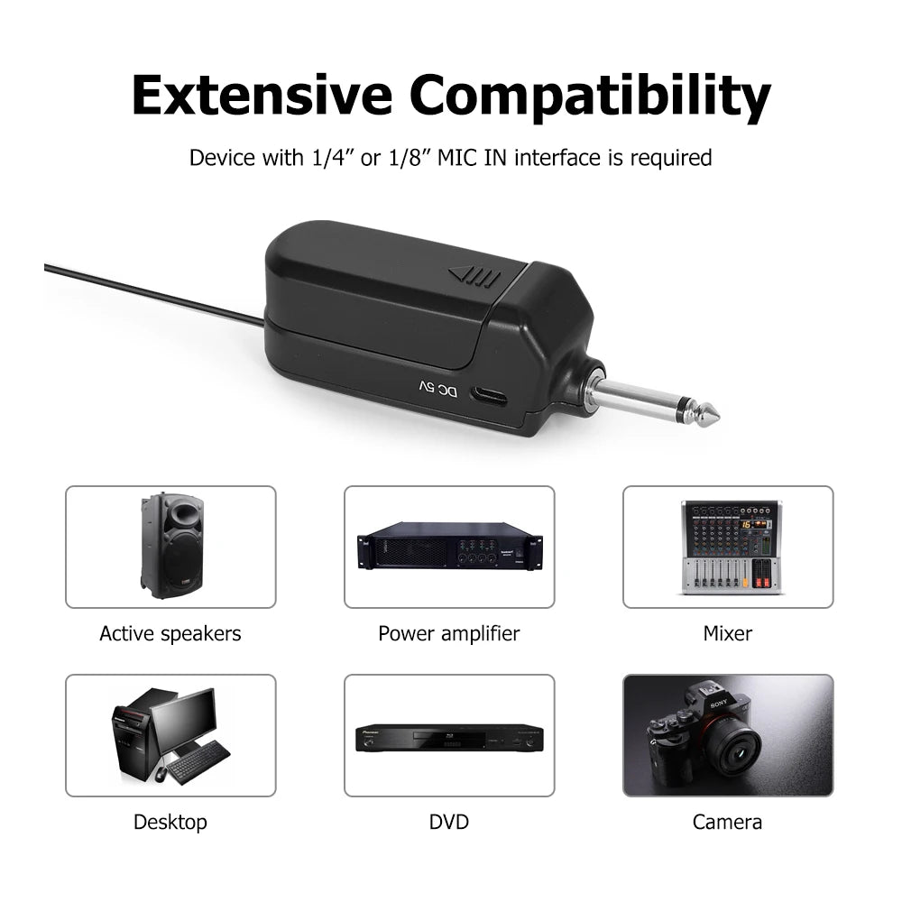 EYK EW102 Dual Channels Wireless Headset Microphone UHF Lavalier Mic Rechargeable for Teaching Speech Interview Live Recording