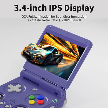 Anbernic RG34XXSP 3.4-Inch IPS Linux 64-bit Game Console H700 quad-core 1GB Retro Game Player HD-Connect To TV RG 34XXSP 3300mAH