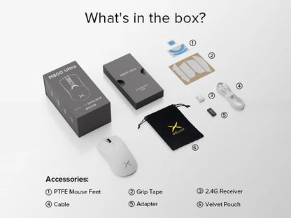 Delux M800ULTRA Gaming Wireless Lightweight Mouse Tri-mode Connection PAW3395 4K 26000DPI Nordic MCU Programmable Macro for PC
