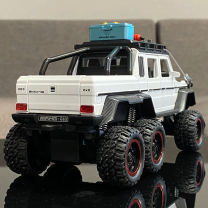 1:24 Benz G63 6*6 Adventure Edition Off Road SUV Alloy Metal Diecast Model Car Indoor Simulation Ornaments Birthday Gifts Friend