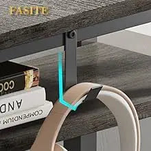 L Shaped Gaming Desk, Reversible Computer Desk with Power Outlet and Pegboard, Gaming Desk with Led Lights, Keyboard Tray