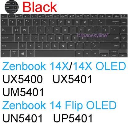 Keyboard Cover for ASUS Zenbook 14 Flip 14X OLED Pro UX3406 UX3405 UX3404 UX3402 UM3402 UP3404 Q425 Silicone Protector Skin Case