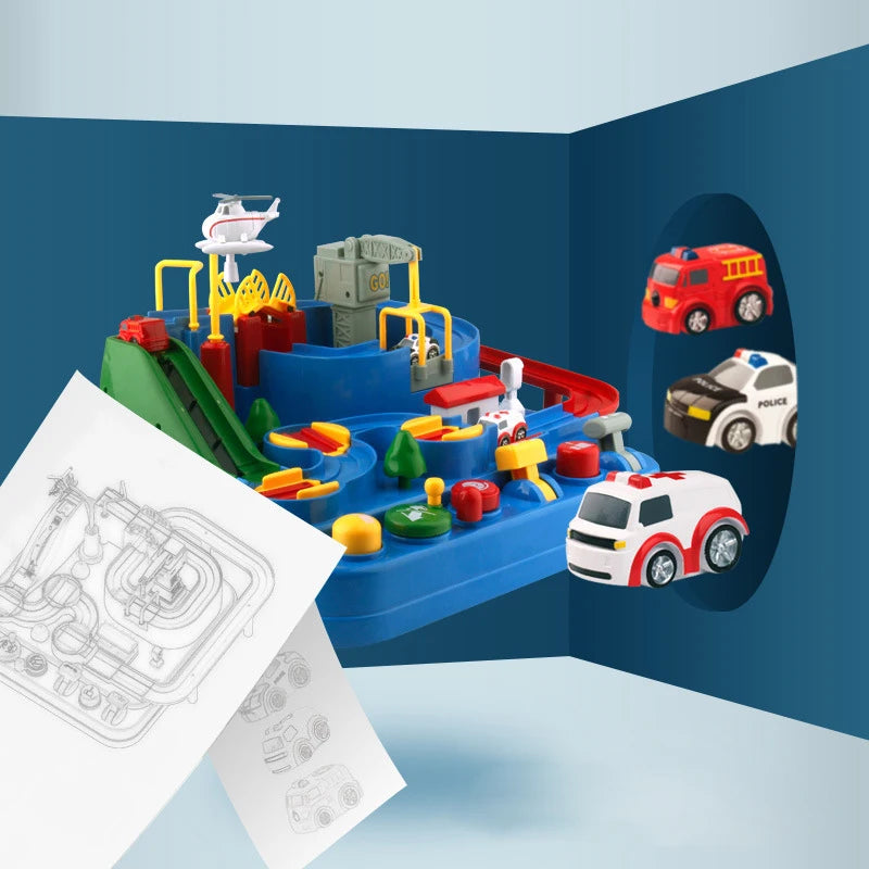 Car Train Track Sets Board Adventure Game Toy Interactive Boy Parking for Children 2 To 4 Year Old Kids Birthday Gift