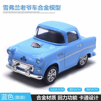 Cute Diecast Alloy Metal Car Bus Motor Tricycle Motorcycle Taxi Model Toy Children Birthday Gift