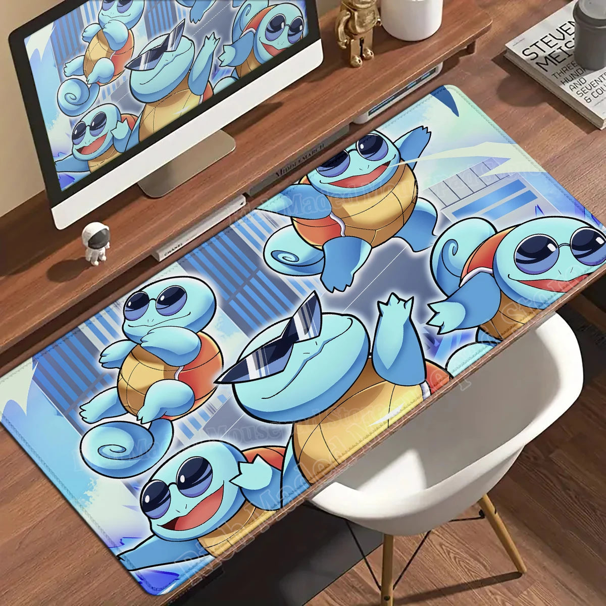 HD Gaming Keyboard Rug Laptop Japan Cool Anime Mouse Pad XXL P-pokemon Desk Mat PC Squirtles Gamer Cabinet Extended Mousepad Rug