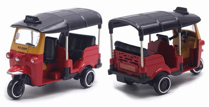 Cute Diecast Alloy Metal Car Bus Motor Tricycle Motorcycle Taxi Model Toy Children Birthday Gift
