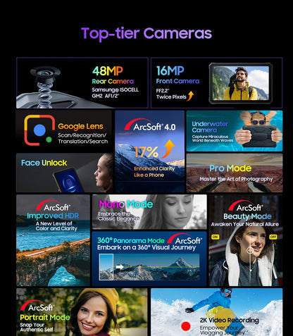 Blackview Active 8 Pro 16GB 256GB Tablet PC 22000mAh Battery Android 14 10.36" inch 2.4K Display 16MP+ 48MP Camera Rugged Tablet