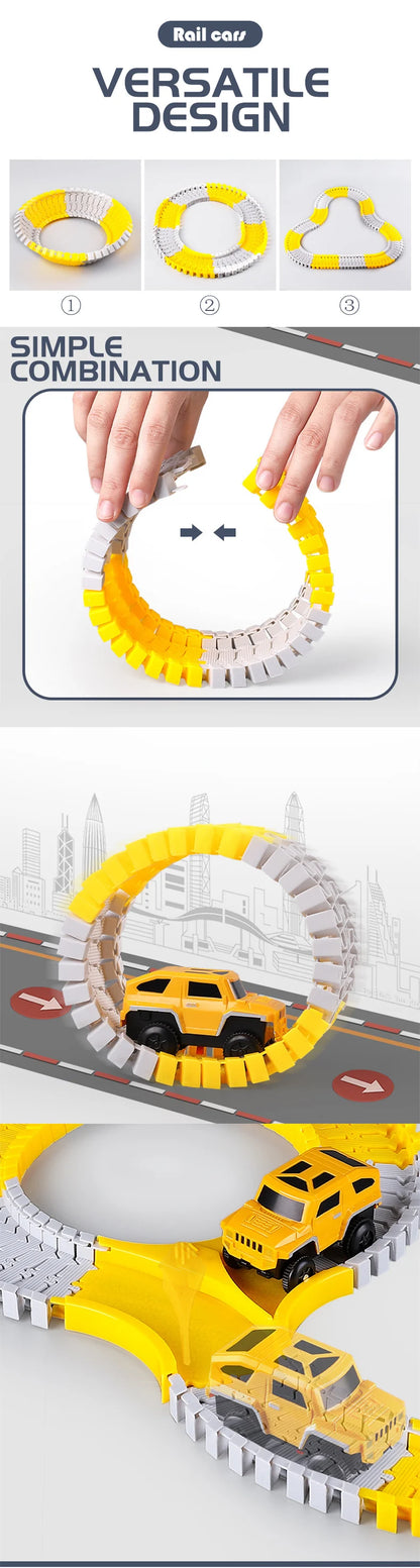 Kids Electric Track Toy Engineering Minin Car Set Puzzle Boy Toys Track Car Train Toys For Children Birthday Christmas Gifts