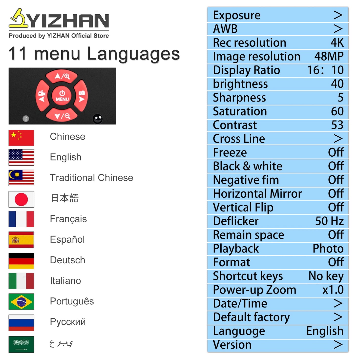 YIZHAN 48MP 4K Electronics Soldering Microscope FULL HD 1080P HDMI Camera USB Software 1-150x Lens Stand Shipping From Europe