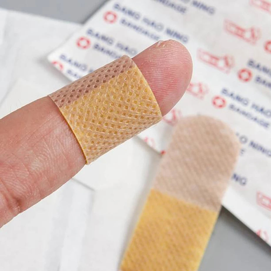 100Pcs Waterproof Breathable Cushion Adhesive Plaster Wound Hemostasis Sticker Band First Aid  Medical Gauze