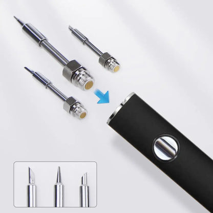 Electric Soldering Iron Rechargeable And Temperature Adjustment Welding Repair Tool Wire Soldering Pen Electronics Soldering Kit