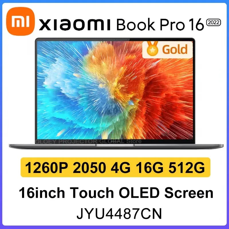 Xiaomi Book Pro 16 2022 1260P/1240P 2050 4G 16Inch 4K OLED Touch Screen Mi Book