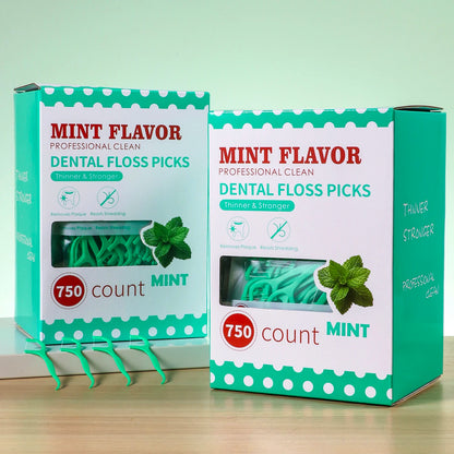 Mint dental floss stick - home portable disposable care dental floss stick - oral care - deep cleaning - interdental cleaning