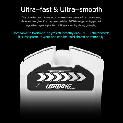 Glass Mouse Skates For Razer DeathAdder V4 Pro Mouse Feet Pads Smooth Durable Game Mice Accessories Slimmer Toughened Glass