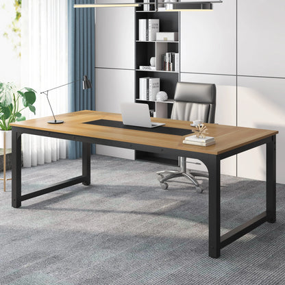 Tribesigns Modern Computer Desk 70.8 inch Large Executive Office Desk Study Writing Desk Workstation Computer Table