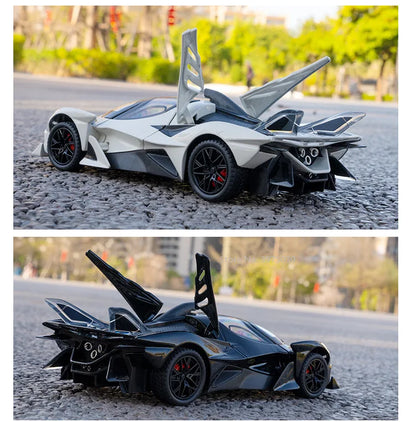 1/24 Scale Apollo EVO Alloy Sports Car Model Metal Diecast Miniature Toy with Pull Back Sound Light Vehicles Boys Birthday Gift