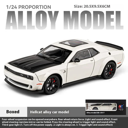 1:24 Dodge Challenger SRT Hellcat Redeye Super Muscle Car Alloy Metal Diecast Car Model Collecting Hobby Decorative Gift Friend