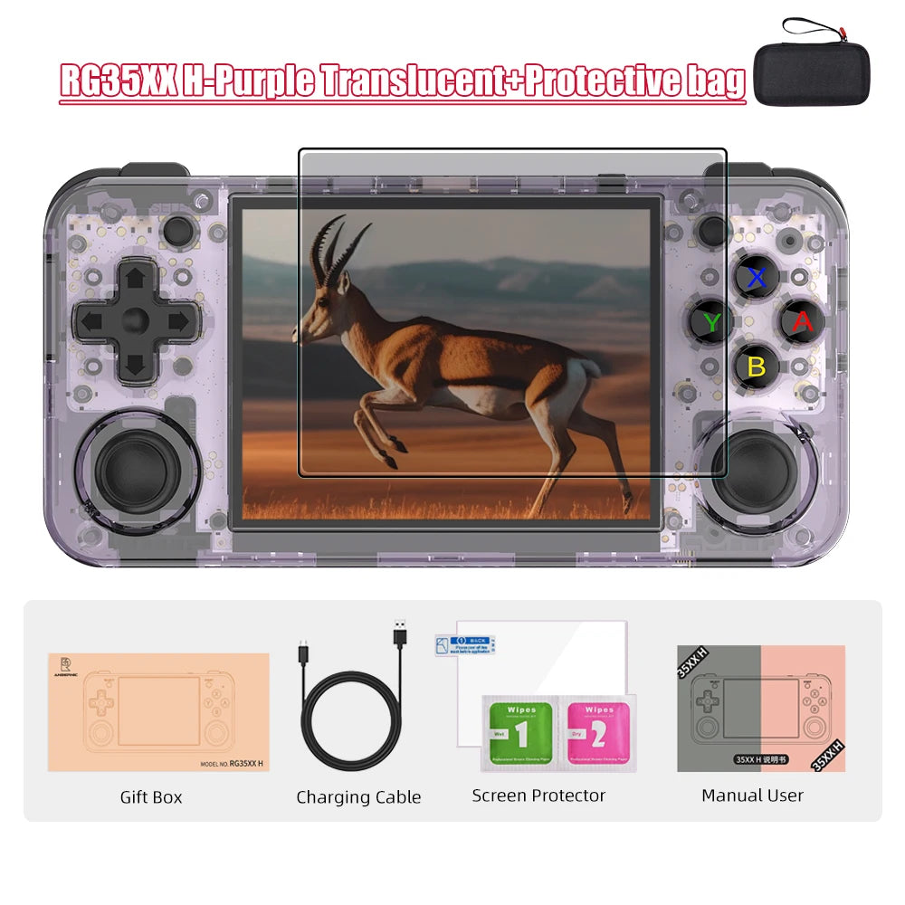 ANBERNIC RG35XX H 64Bit and-held Consoles For Playing Video Games 3.5-inch IPS 640*480 Screen Retro Game Player 3300 mAh Battery