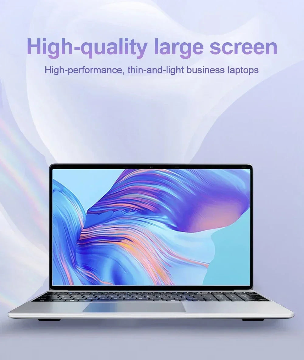 NEW 15.6" Ultra Slim Laptop 16GB RAM 2TB SSD Intel N3700 Notebook Gamer Windows11 Pro 1920*1080 Display Office Study Computer PC
