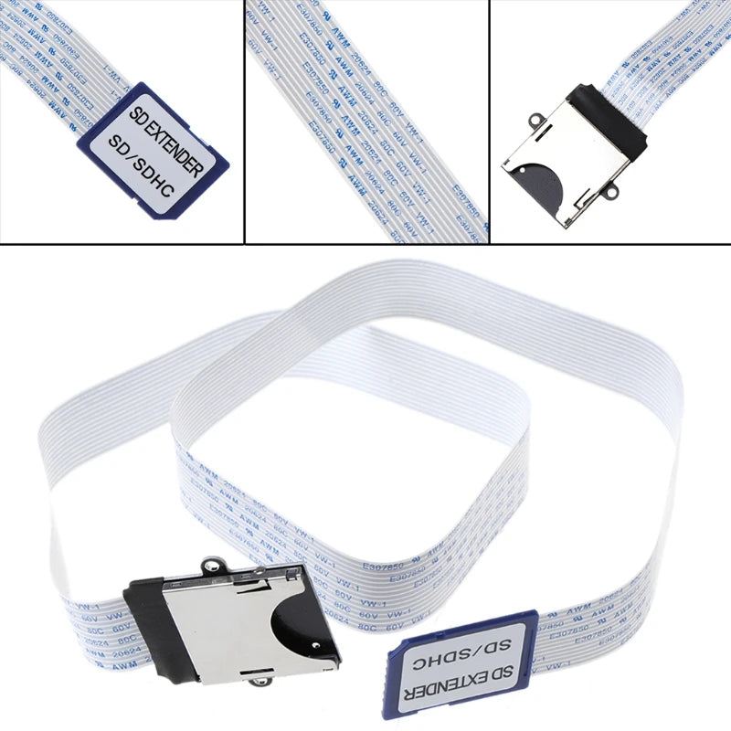 SD Male to SD Female Adapter Extension Cable for 3D Printer Raspberry Pi GPS TV