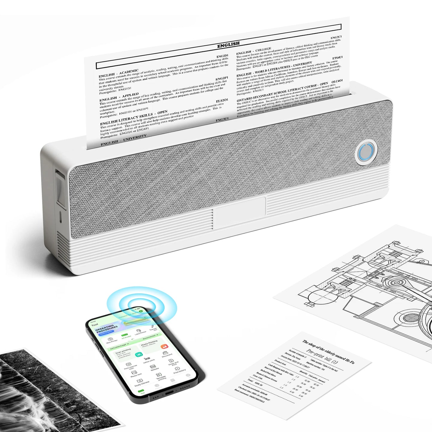 Peripage A40 P81 Inkless Portable A4 Thermal Printer Wireless Bluetooth USB Printing Text PDF Document Photos A4 Machine Maker