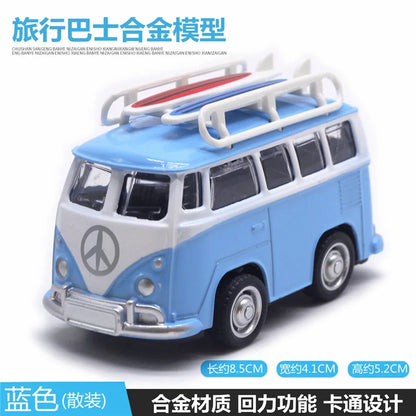 Cute Diecast Alloy Metal Car Bus Motor Tricycle Motorcycle Taxi Model Toy Children Birthday Gift
