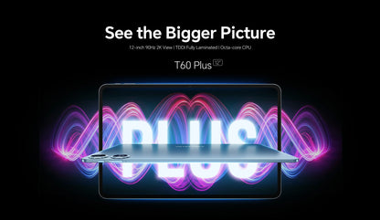 【World Premiere】Teclast T60 Plus 12" 90Hz 2K Display Android 14 L1 MTK Helio G88 6GB/128GB 8000mAh Battery 4G LTE Global Version