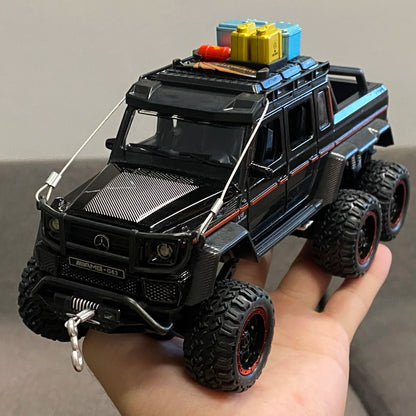 1:24 Benz G63 6*6 Adventure Edition Off Road SUV Alloy Metal Diecast Model Car Indoor Simulation Ornaments Birthday Gifts Friend
