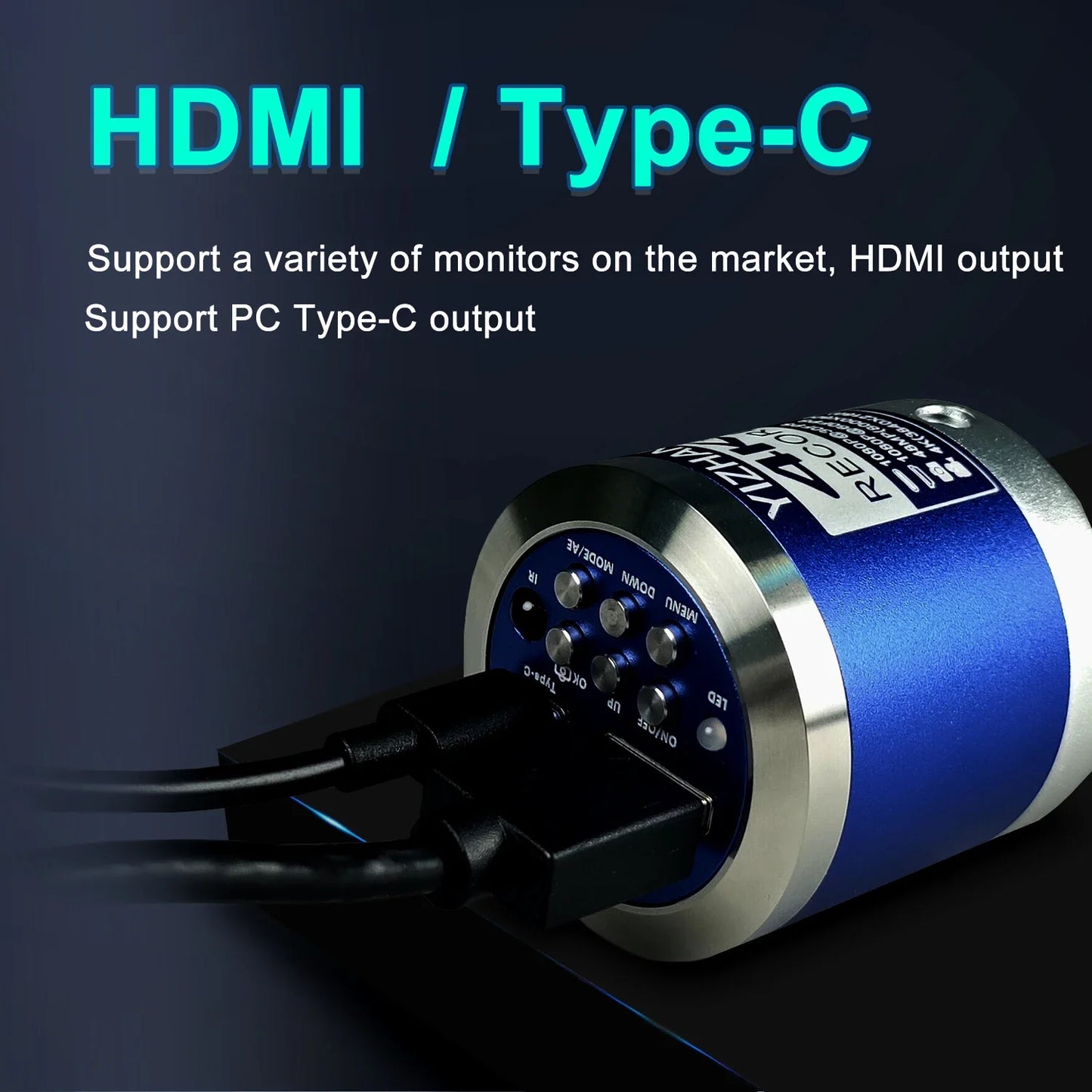 4K 48MP HDMI TYPE-C Microscope With 360° Adjustable Arm, 0-150X Magnification for Electronics Repair  EU/US/MX/Brazil Warehouse